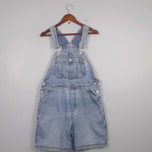 Tommy Hilfiger Vintage 90's Oversized Denim Overall Suspender Shorts